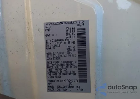 2023 Nissan Rogue Sv Fwd из США, поврежденный, VIN 5N1BT3BA3PC902573